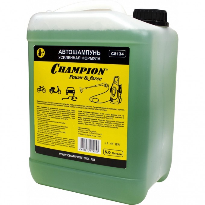 Автошампунь CHAMPION усиленная формула 5л, С8134 CH-C8134 Автошампунь CHAMPION усиленная формула 5л, С8134 CH-C8134