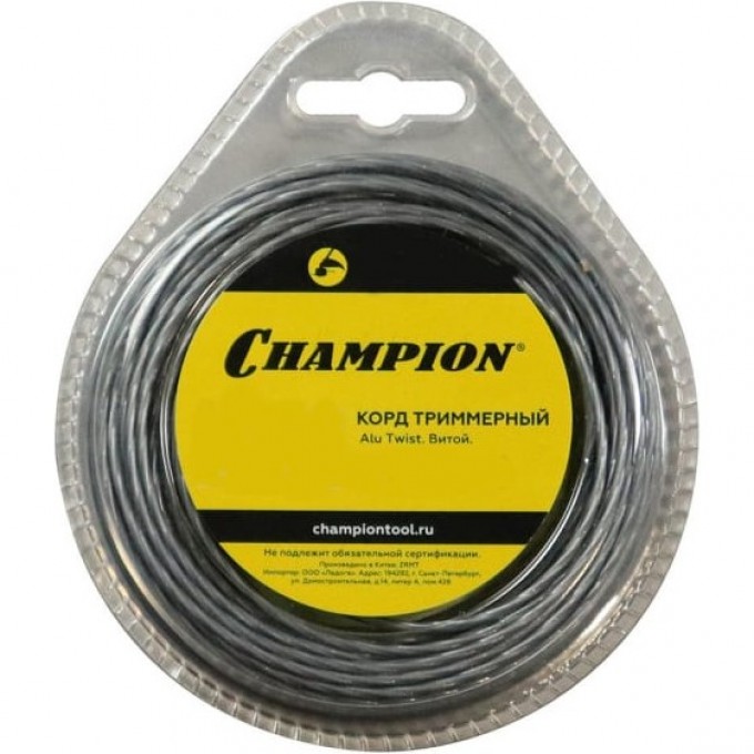 Корд триммерный CHAMPION ALU TWIST 3.0мм*25м (витой) C7064 CH-C7064 Корд триммерный CHAMPION ALU TWIST 3.0мм*25м (витой) C7064 CH-C7064